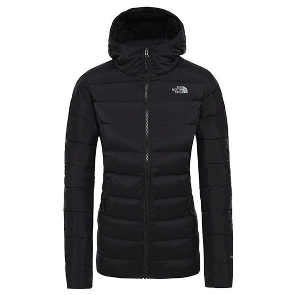 Stretch Down Hoodie -naisten untuvatakki, musta, view: 0