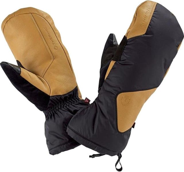 Ski Extra Warm Waterproof Mitts kintaat, unisex, musta/vaaleanruskea, view: 1
