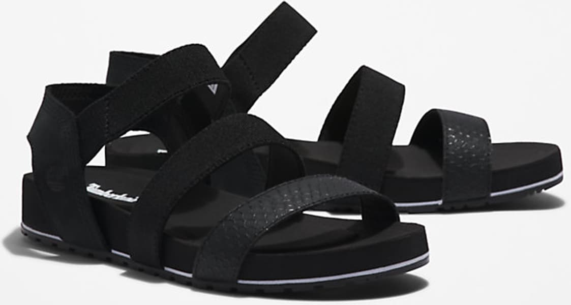 Malibu Waves 3 Bands naisten sandaalit, musta, view: 1