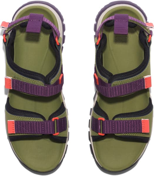 Womens Lincoln Peak 2 Strap Sandal Md naisten sandaalit, Grn Leather, view: 7