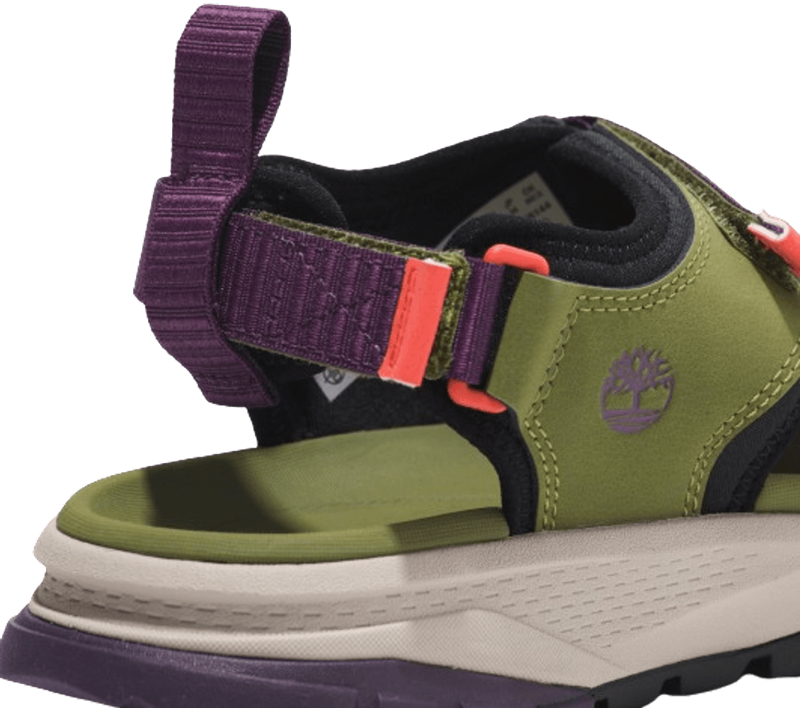 Womens Lincoln Peak 2 Strap Sandal Md naisten sandaalit, Grn Leather, view: 6