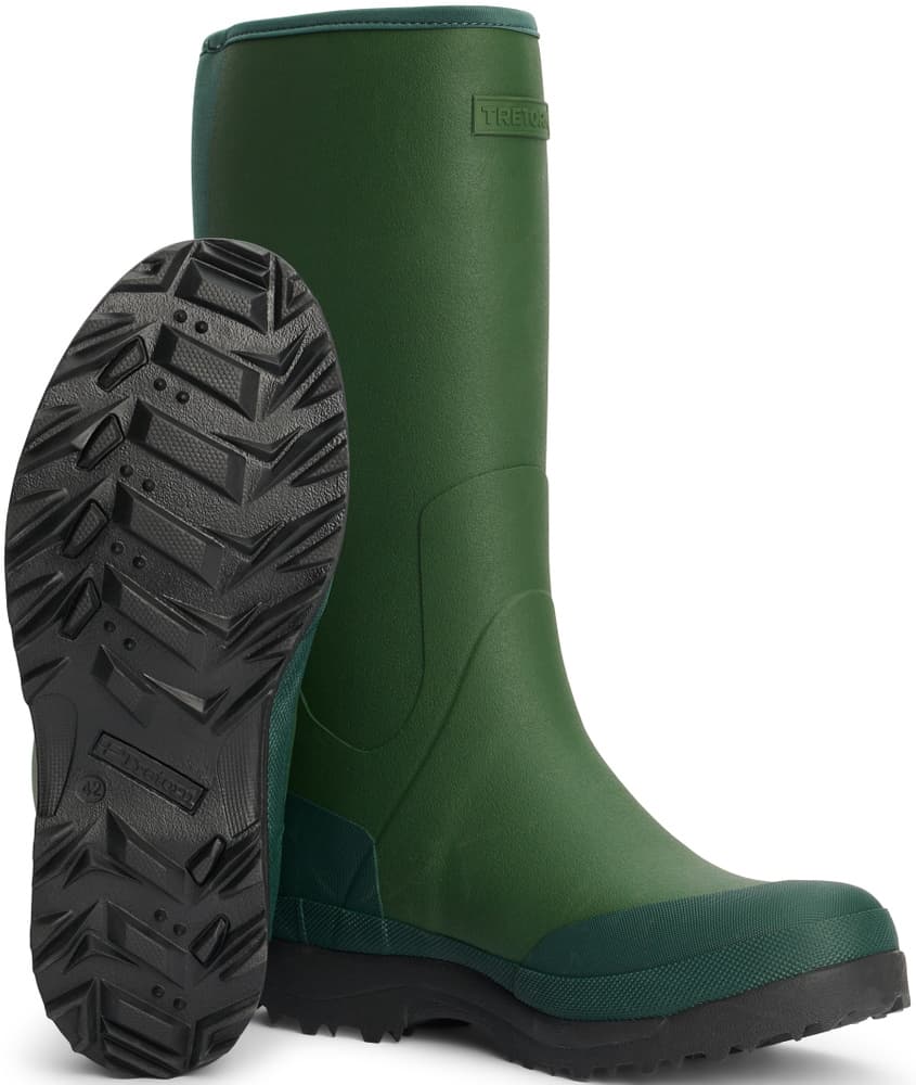 Terräng Lutum Unisex kumisaappaat neopreenivuorilla, vihreä, view: 2