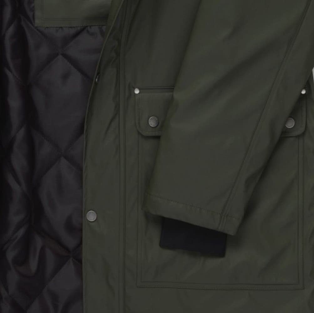 Padded Raincoat topattu sadetakki, vihreä, view: 2