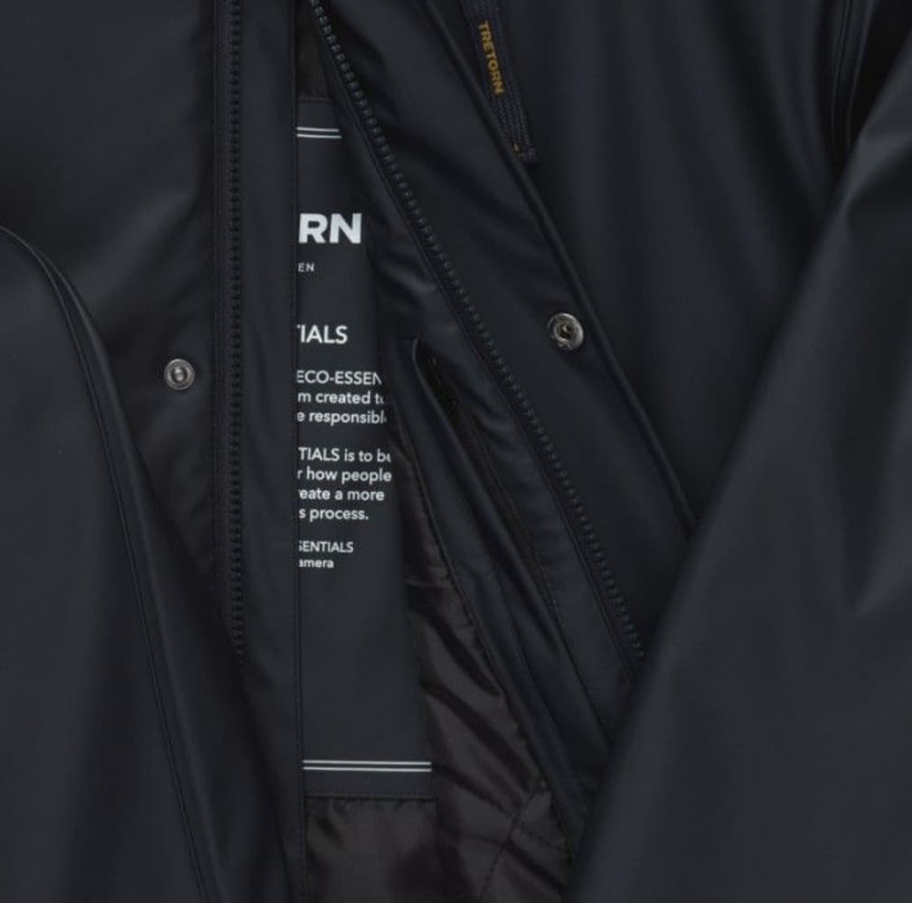 Padded Raincoat topattu sadetakki, tummansininen, view: 2