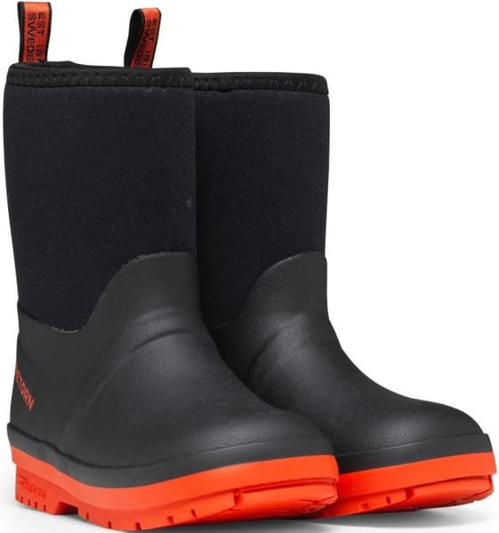Kuling Neoprene lasten vuorelliset saappaat, musta/oranssi, view: 0