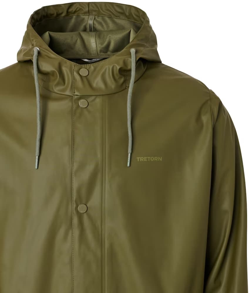 Wings Long Rain Jacket Olive Night, view: 2