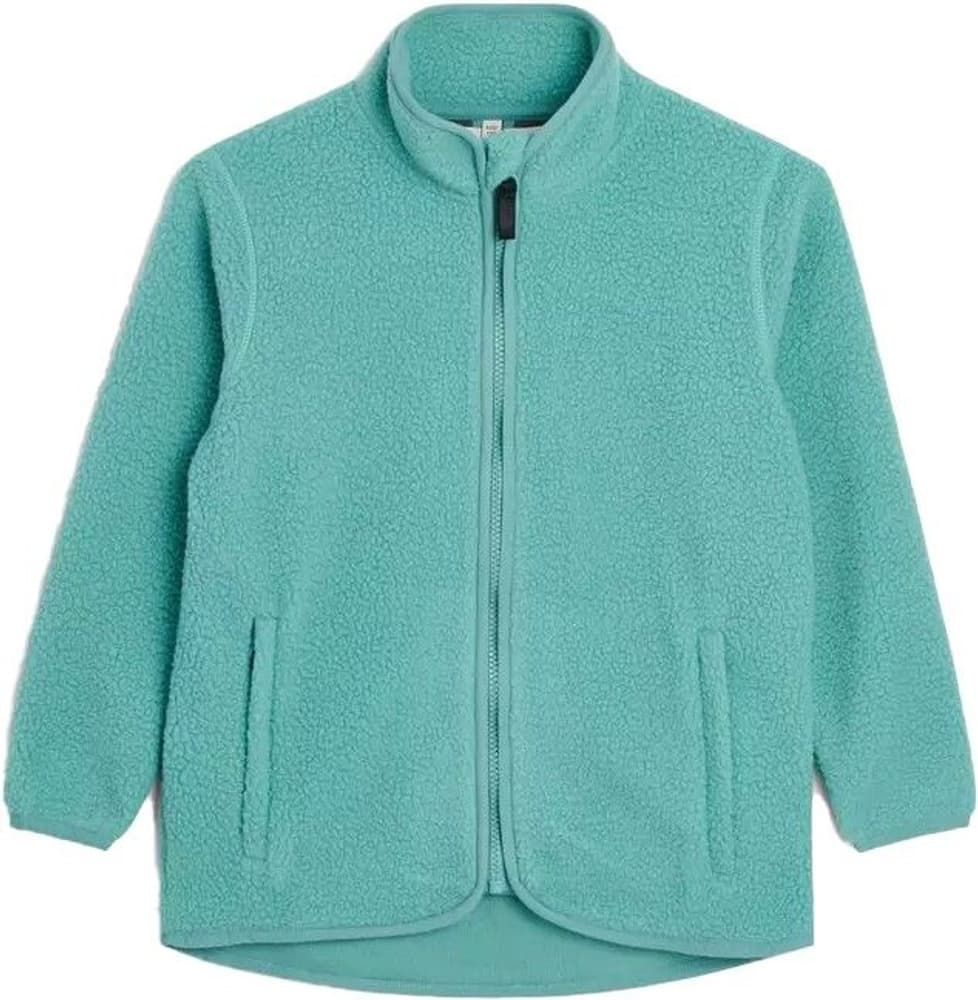 Farhult Pile Jacket Junior lasten fleecetakki, Dusty Turquoise, view: 0