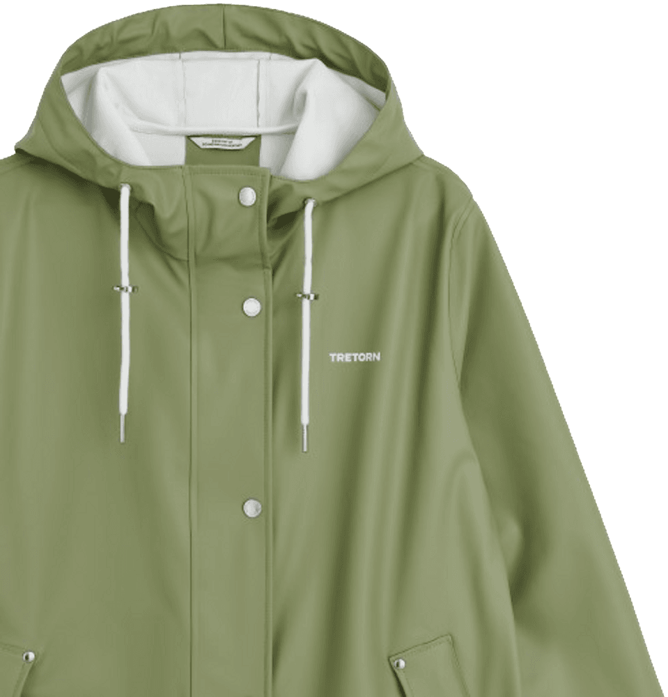 Wings A-Shape Rain Coat naisten sadetakki, Oil Green, view: 2