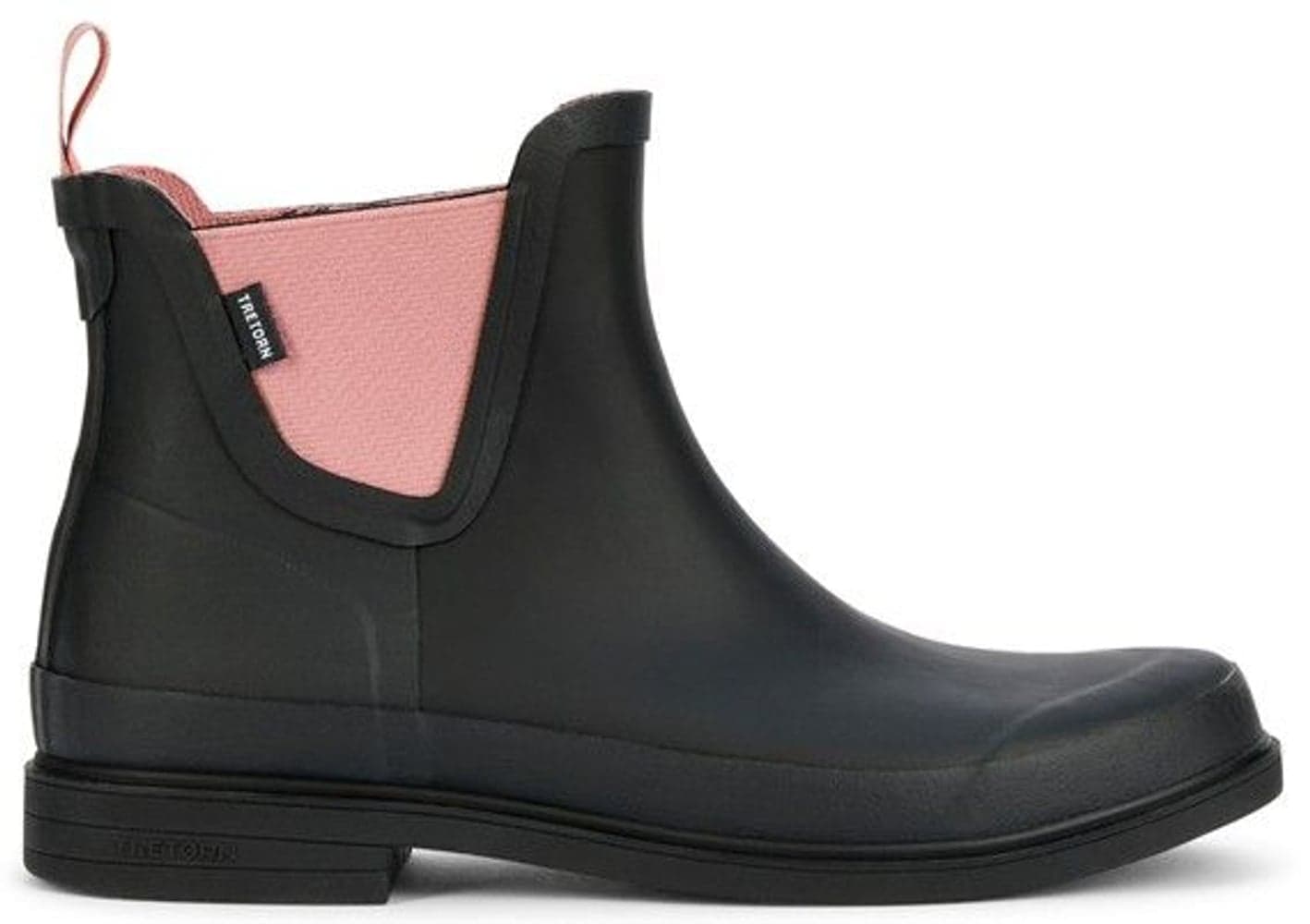 Eva naisten matalat kumisaappaat, musta/pastellinpunainen, view: 1