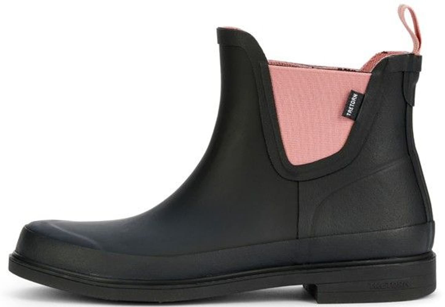 Eva naisten matalat kumisaappaat, musta/pastellinpunainen, view: 2