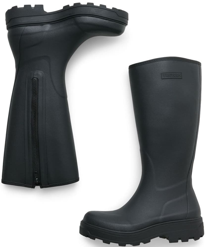 Halla naisten korkea kumisaapas, musta, view: 3