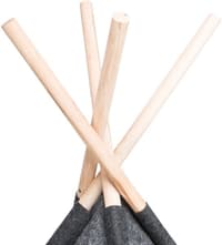 Tipi Filt koiran tiipii 70 × 70 × 70 cm, tummanharmaa - view: 3