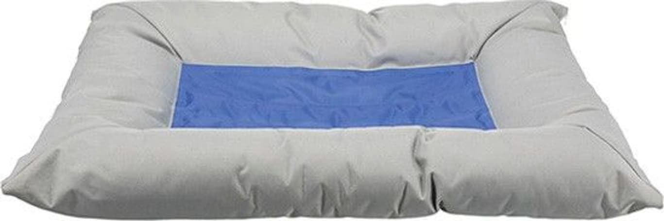 -viilentävä koiranpeti, 100 x 65 cm, vaaleanharmaa/sininen, view: 0