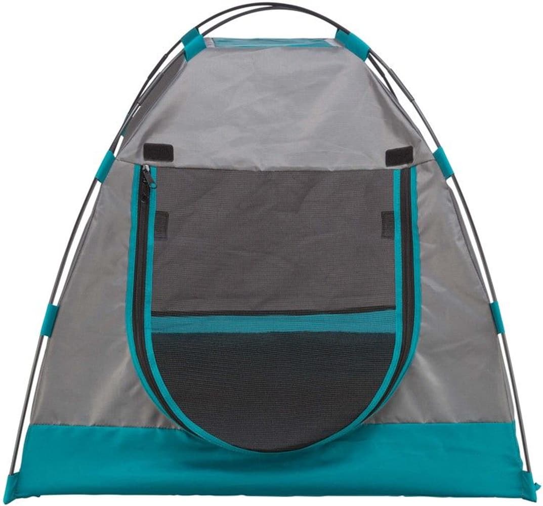 koirateltta, 80 x 63 x 65cm, tummanharmaa/petrooli, view: 2