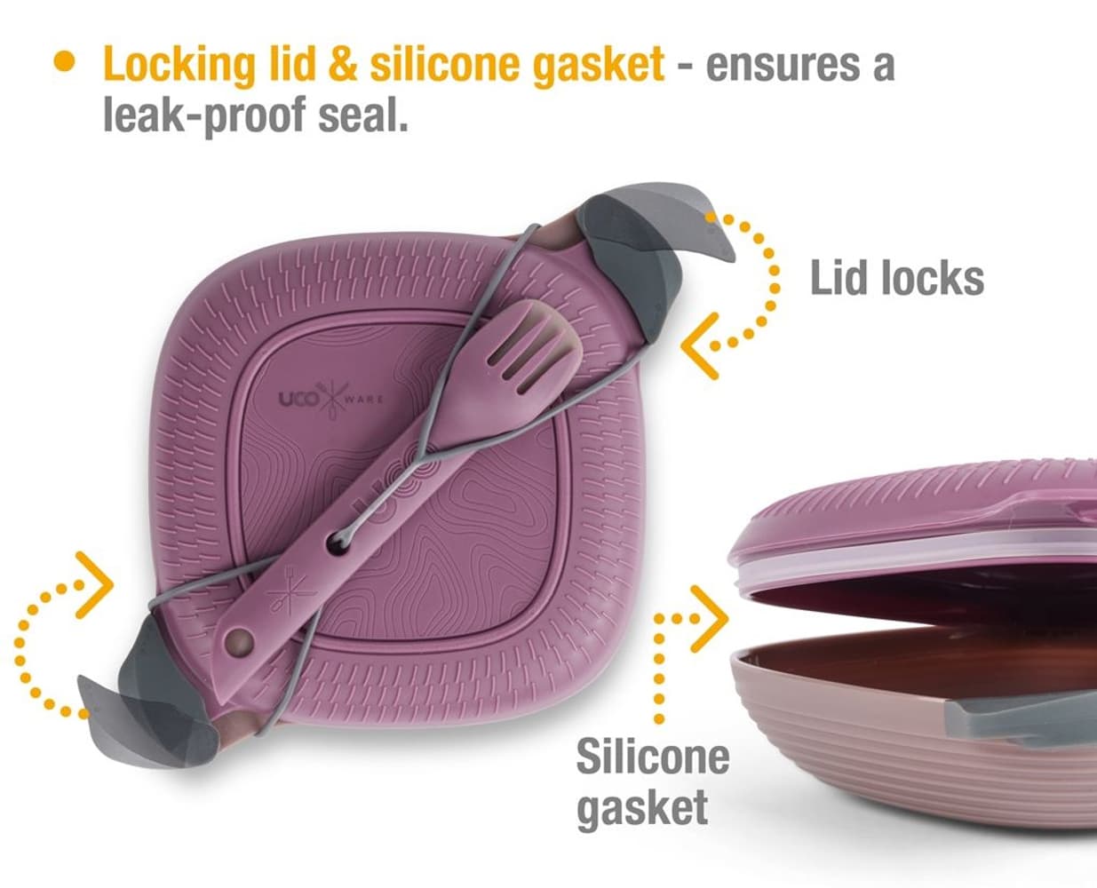 UCO Mess Kit Eco rasiasetti (sis. muki, luha), violetti, view: 4