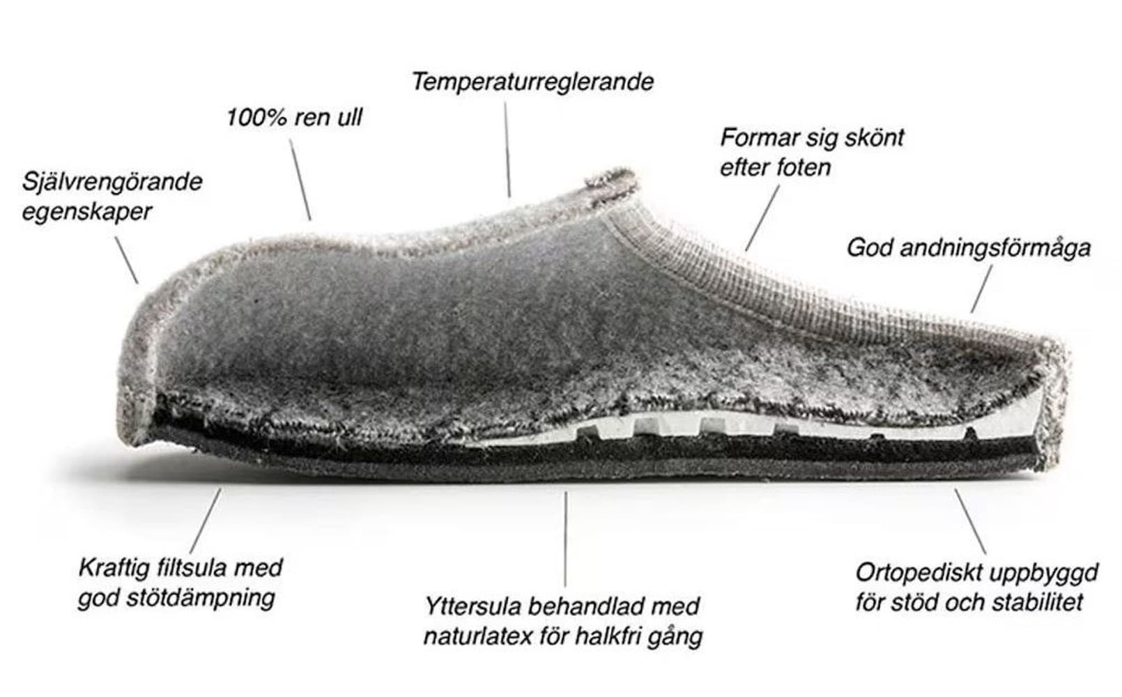 Mohair Seamless Unisex villatohvelit, Beige Melange, view: 2