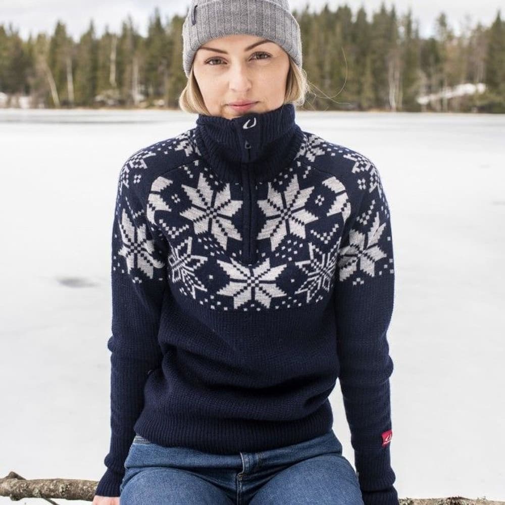 Rav Kiby naisten villapaita, tummansininen/harmaa, view: 4