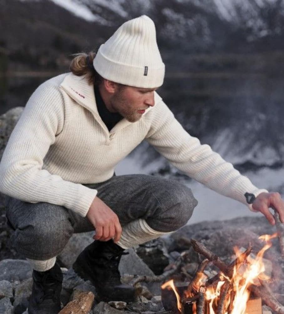 Rav Sweater W/Zip neulepaita, unisex, W/Zip Vanilla, view: 2