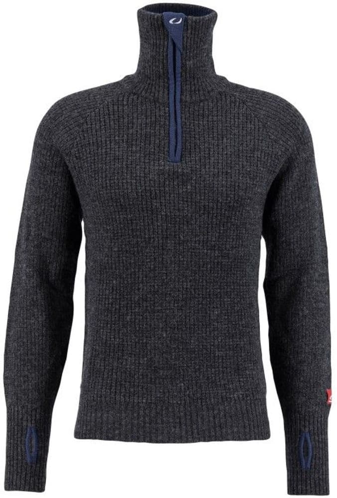 Rav Sweater w/zip villapaita, unisex, harmaa, view: 0