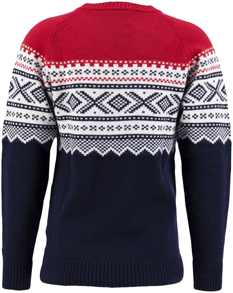 Marius Roundneck villapaita, sininen/punainen/valkoinen, view: 2