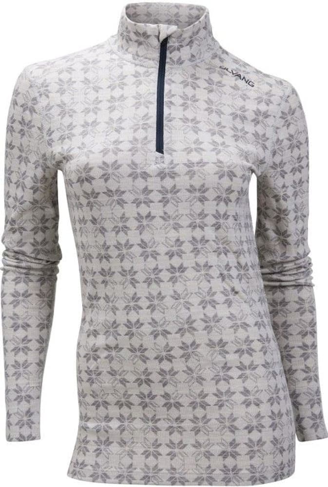 W's Maristua Turtle Neck with Zip Vanilla/Grey Melange, view: 0