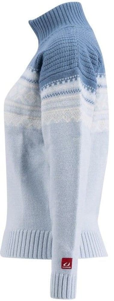 Marius Half Zip naisten villapaita, vaaleansininen, view: 2