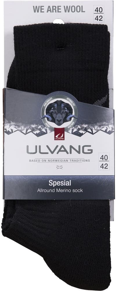 Spesial merinovillasukat, unisex, musta, view: 1