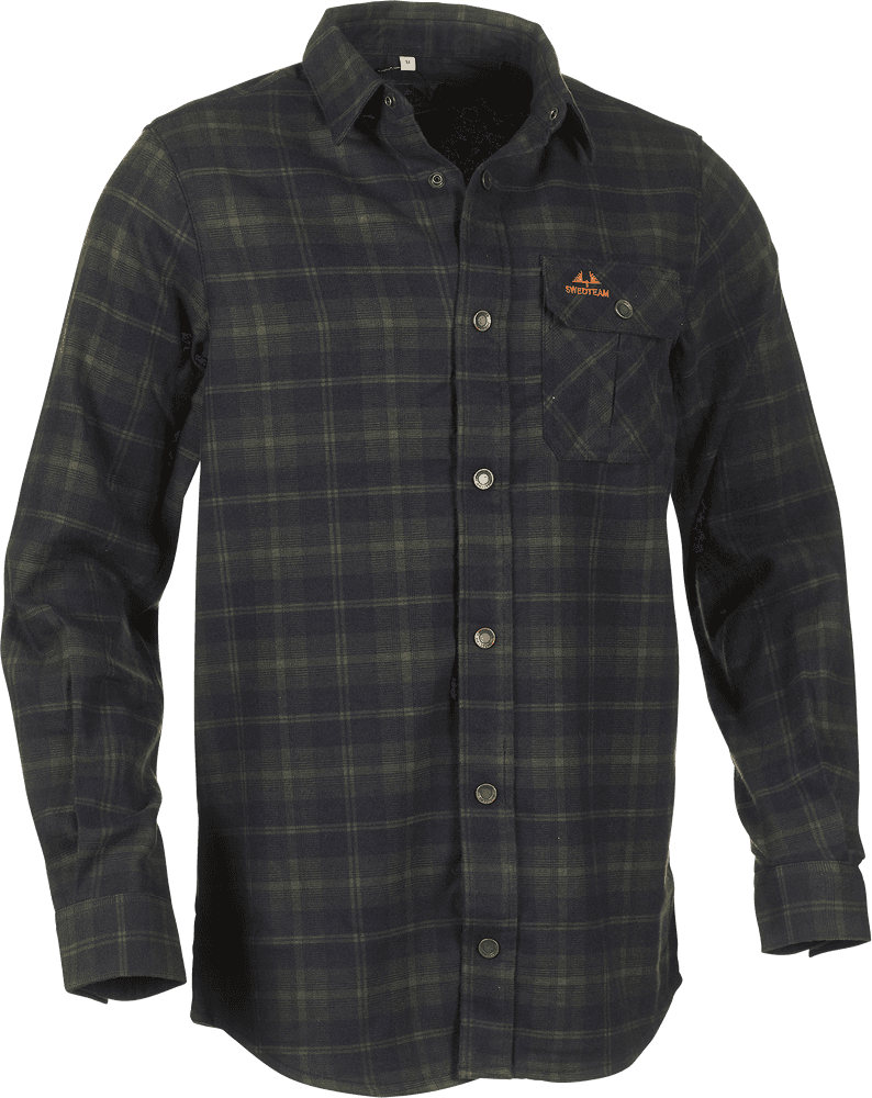 Crest Shirt vuorillinen paita, Forest Green, view: 0