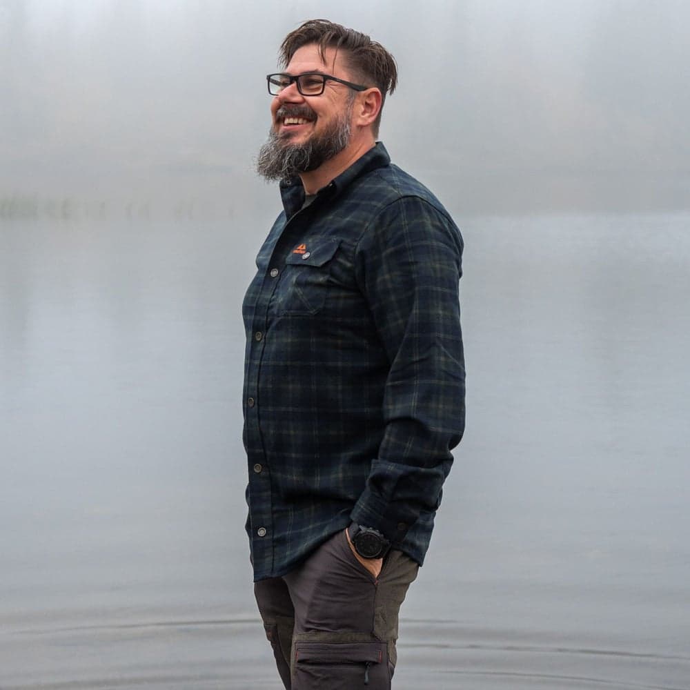 Crest Shirt vuorillinen paita, Forest Green, view: 3