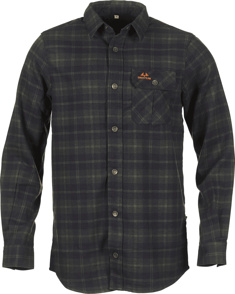 Crest Shirt vuorillinen paita, Forest Green, view: 1