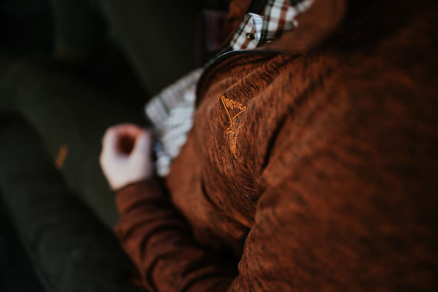 Lynx Sweater fleecetakki, Dark Orange, view: 3