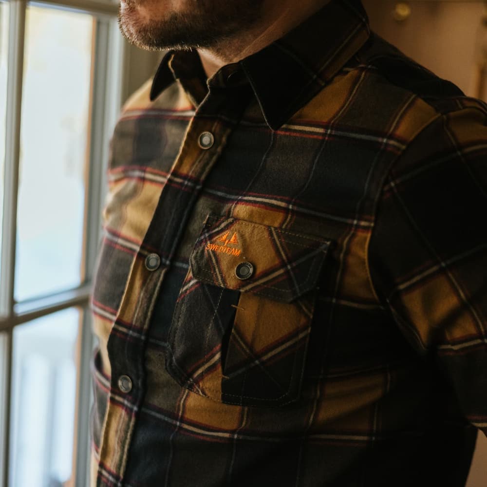 Crest Shirt vuorillinen paita, Dark Sand, view: 5