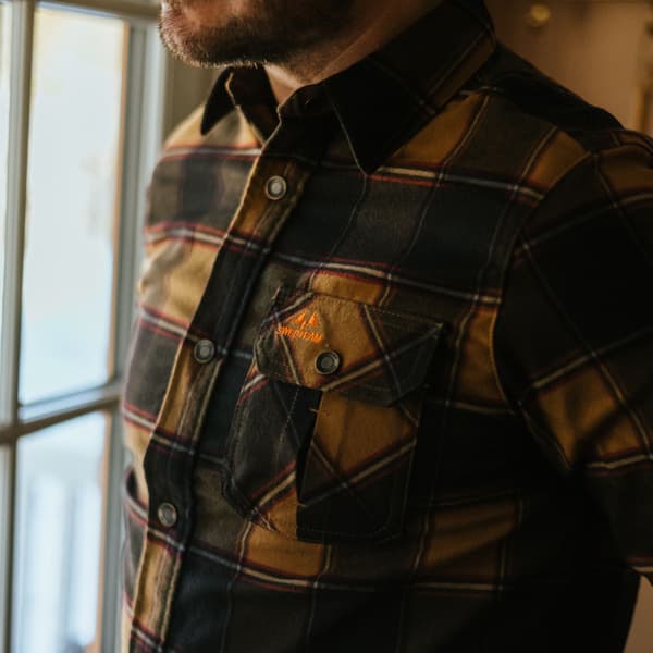 Crest Shirt vuorillinen paita, Dark Sand, view: 5