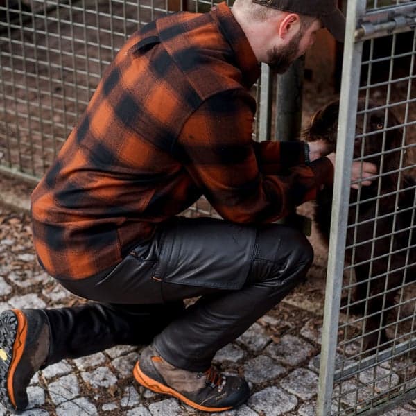 Lynx Wool Shirt kauluspaita, Dark Orange, view: 5