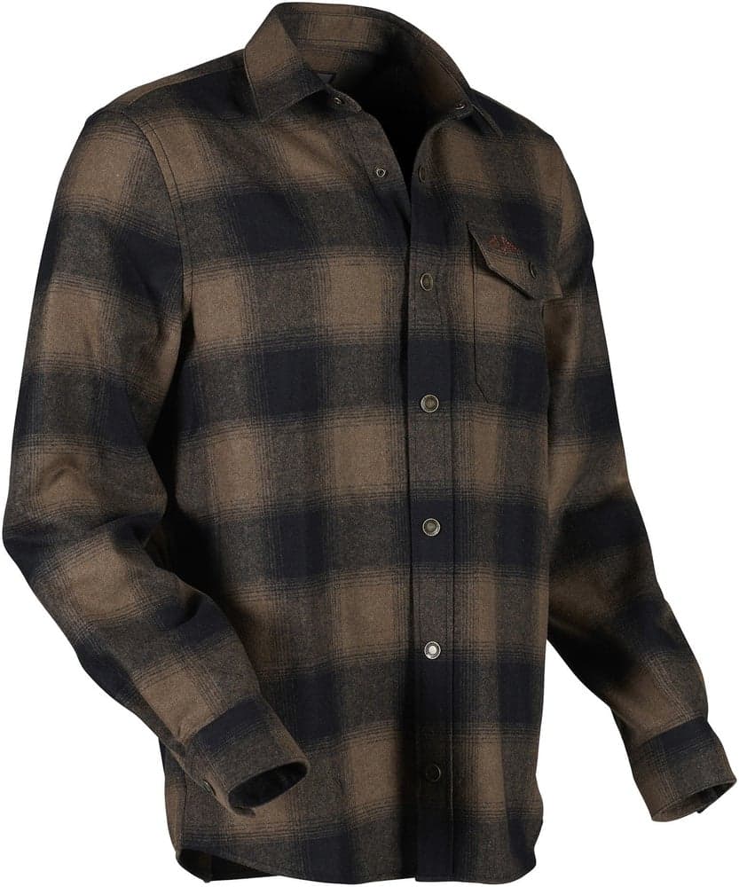 Lynx Wool Shirt kauluspaita, Dark Sand, view: 1