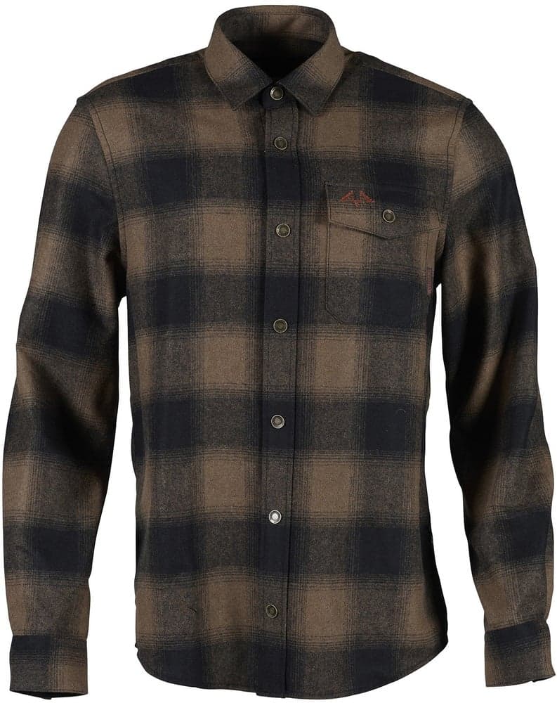Lynx Wool Shirt kauluspaita, Dark Sand, view: 0