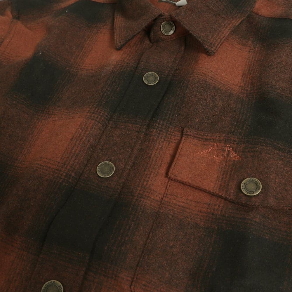 Lynx Wool Shirt kauluspaita, Dark Orange, view: 4