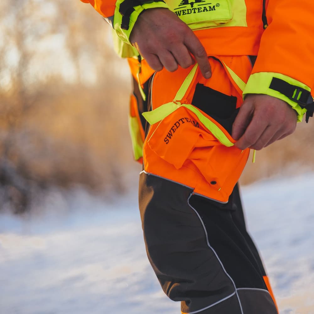 Protect Pro Shell Trouser housut, musta/huomio-oranssi, view: 2