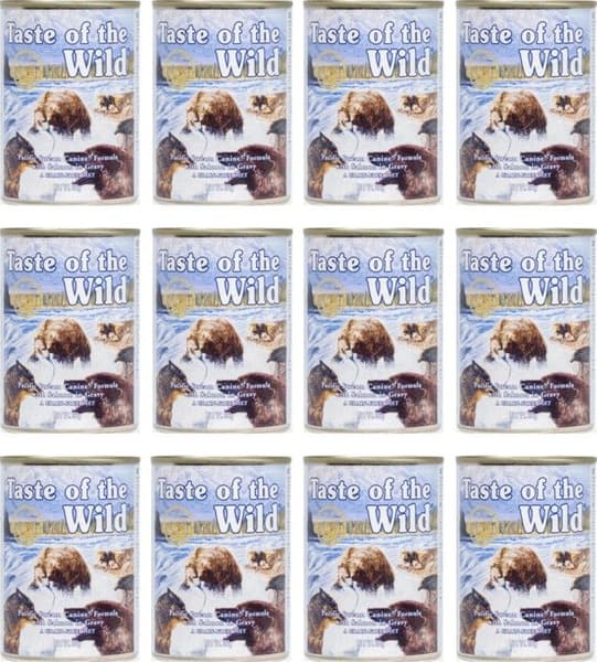 Taste of the Wild Pacific Stream Salmon Cans koiran märkäruoka lohi/bataatti, 12 x 390 g, view: 0