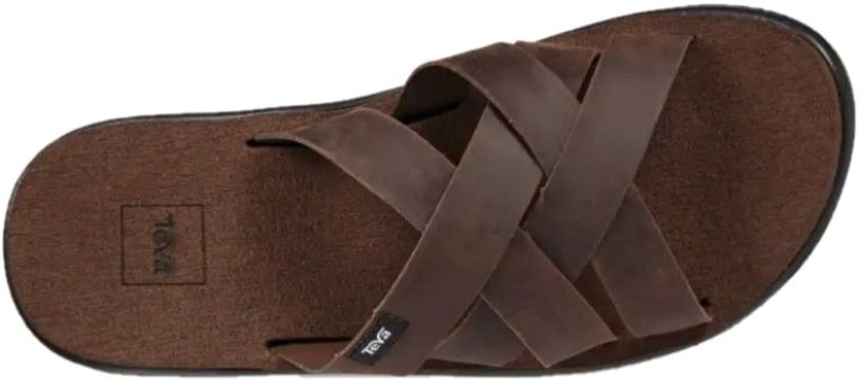 Voya Slide Leather sandaalit, tummanruskea, view: 4