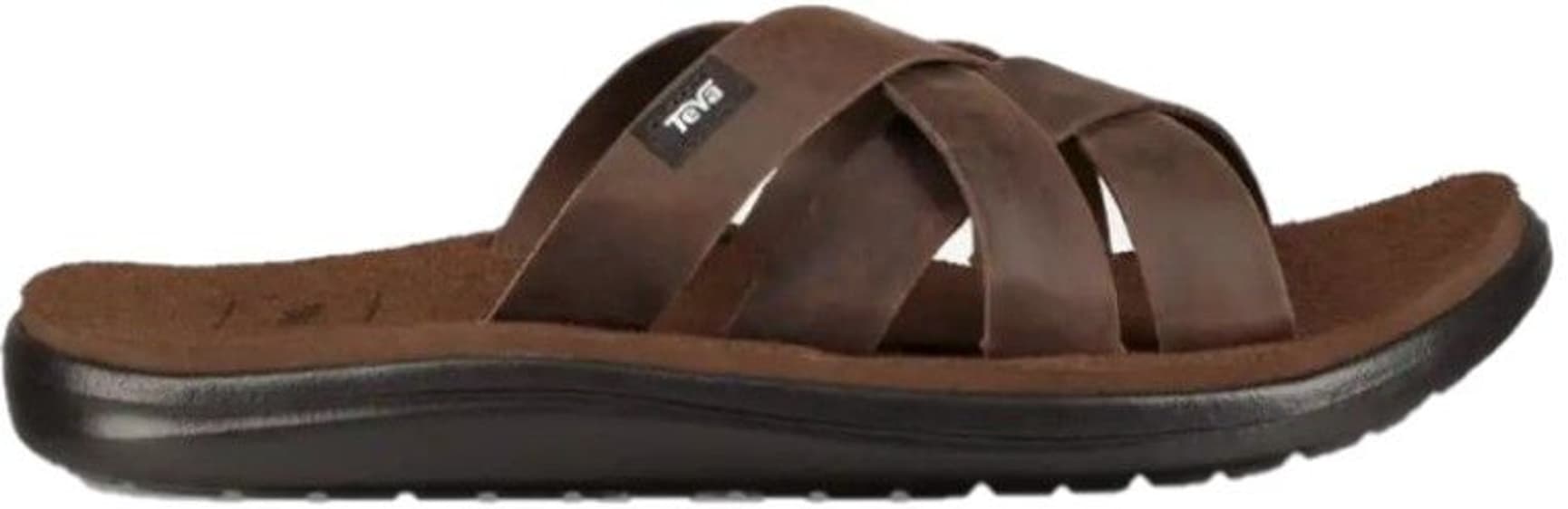 Voya Slide Leather sandaalit, tummanruskea, view: 0