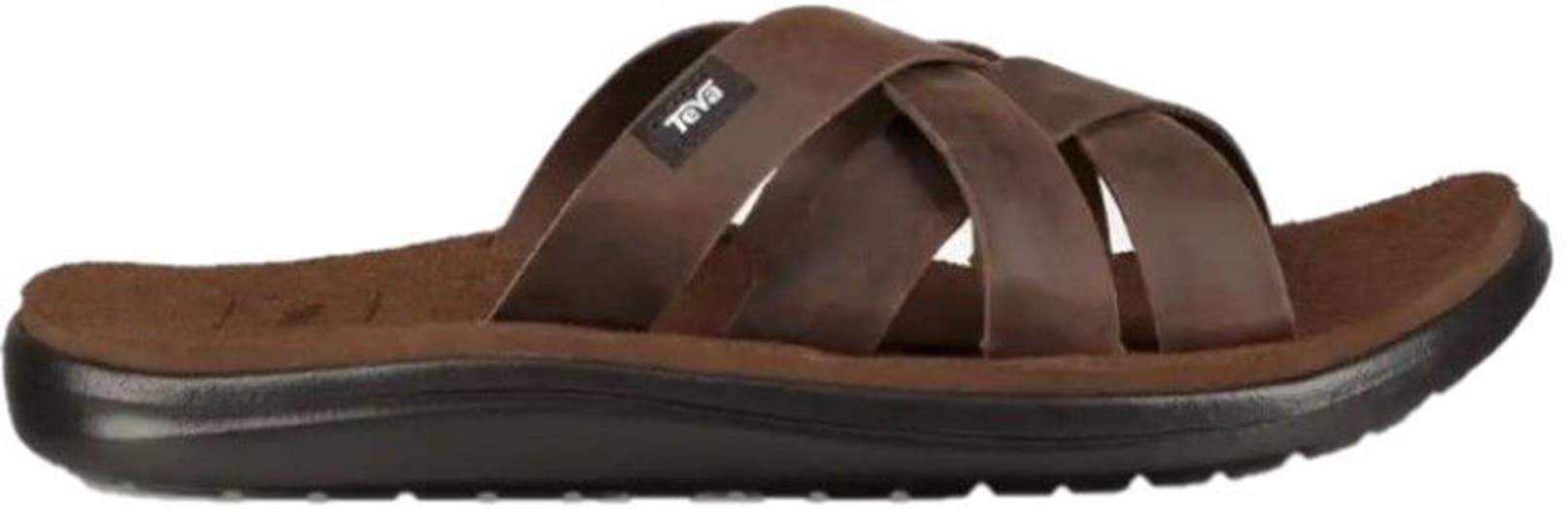 Voya Slide Leather sandaalit, tummanruskea, view: 0