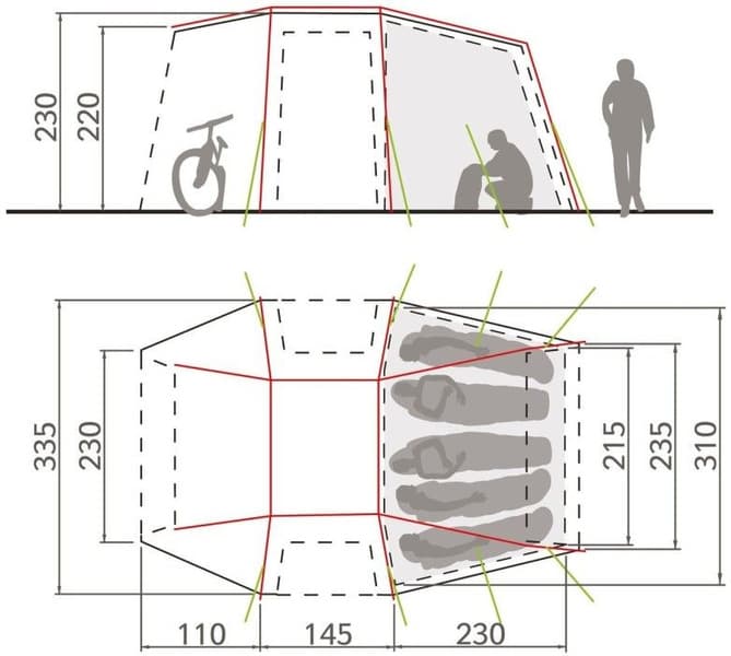 Drive Van Xt 5P retkiteltta autoihin, hiekanruskea, view: 1