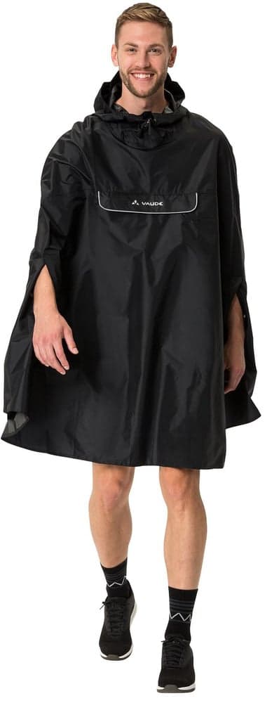 Valdipino Poncho sadeviitta, Unisex, musta, view: 2