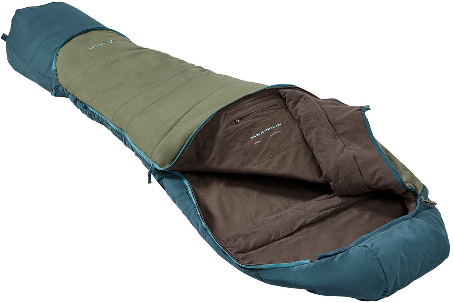 Huggel Adjust 350 synteettinen lasten ja nuorten makuupussi, sininen/harmaa, view: 1