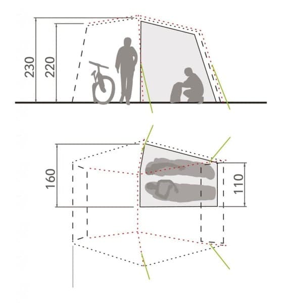 Drive Van sisäteltta pakettiauton kylkitelttaan, view: 1