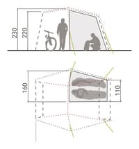 Drive Van sisäteltta pakettiauton kylkitelttaan - view: 1