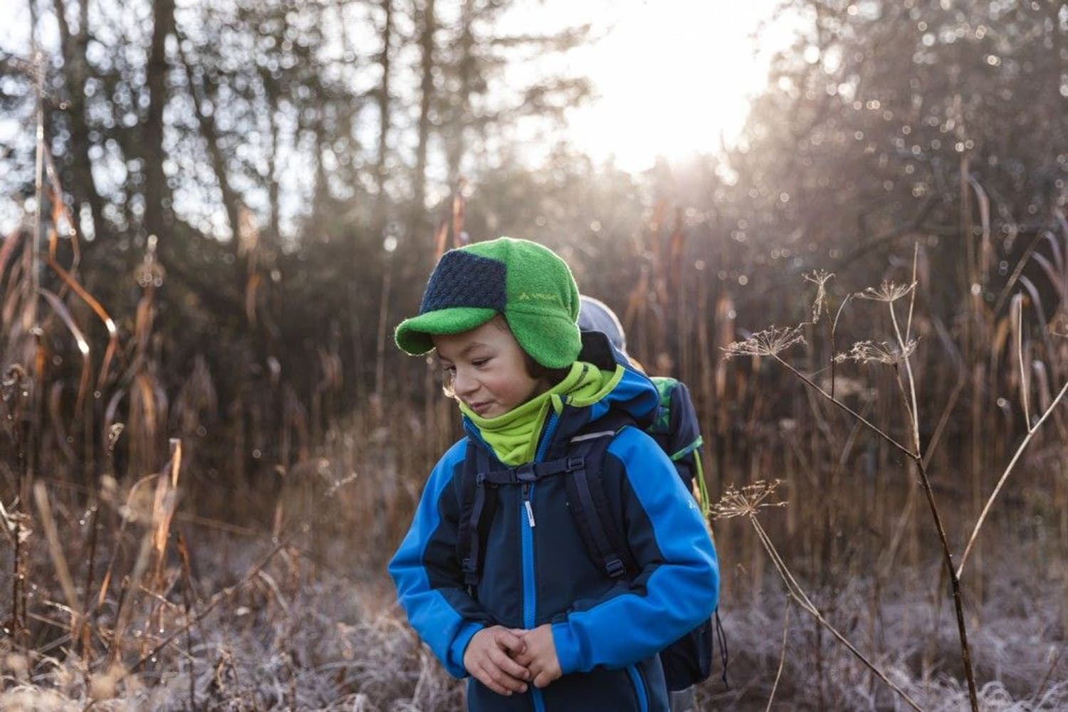 Kids Rondane Jacket IV lasten softshell-takki, Crocus/Dark Sea, view: 6