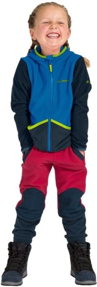 Kids Pulex Hooded Jacket lasten fleecetakki, sininen/vihreä, view: 3