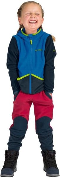 Kids Pulex Hooded Jacket lasten fleecetakki, sininen/vihreä, view: 3